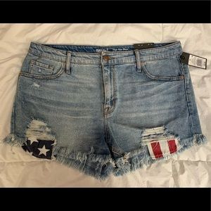 Patriotic jean shorts